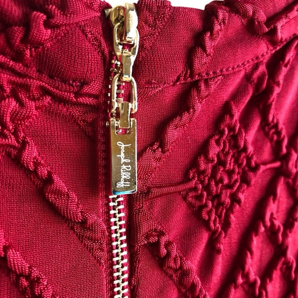 Joseph Ribkoff Red Textured Polymide Dress Size 10 - Picture 9 of 13